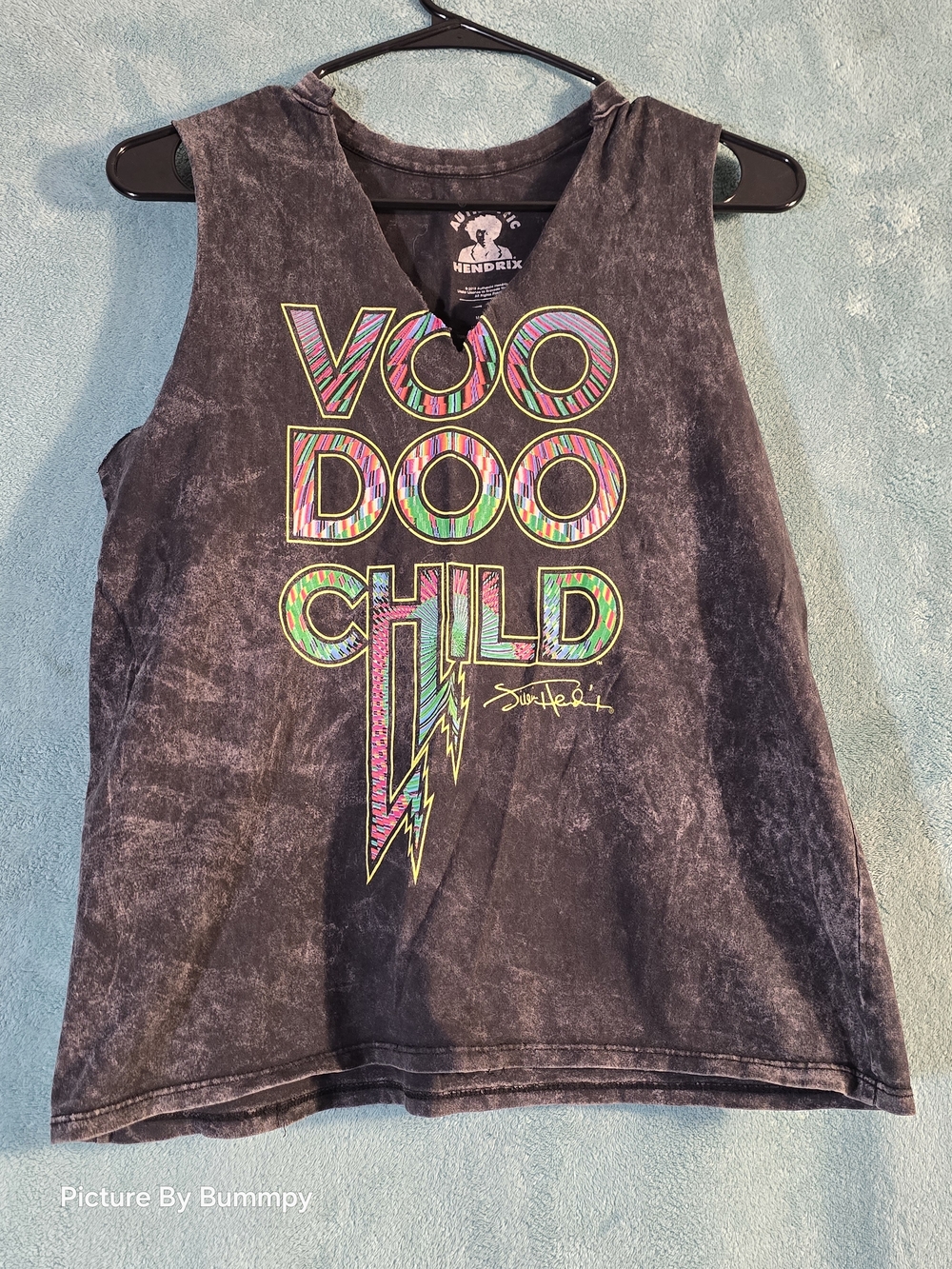 Authentic Hendrix "VooDoo Child" Muscle Tank, a licensed piece of Jimi H. Merch